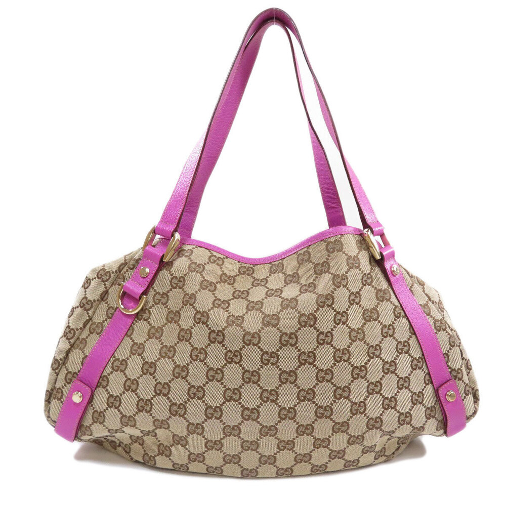 Gucci Bag fuchsia Shoulder Pink GG beige Abbey Canvas